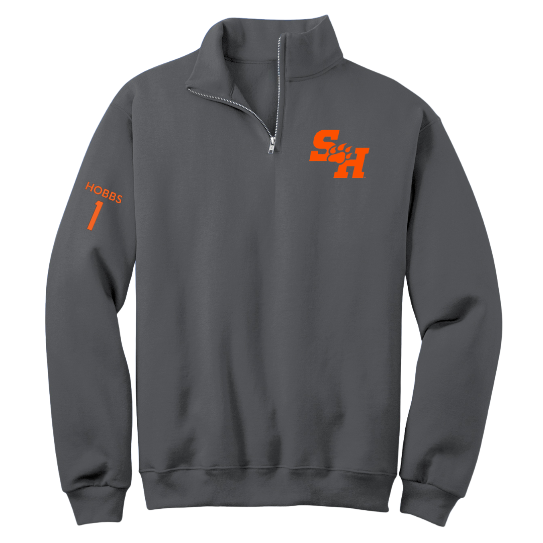 Sam Houston State University Softball Dark Gray Quarter-Zip - #1 Kinsey Hobbs