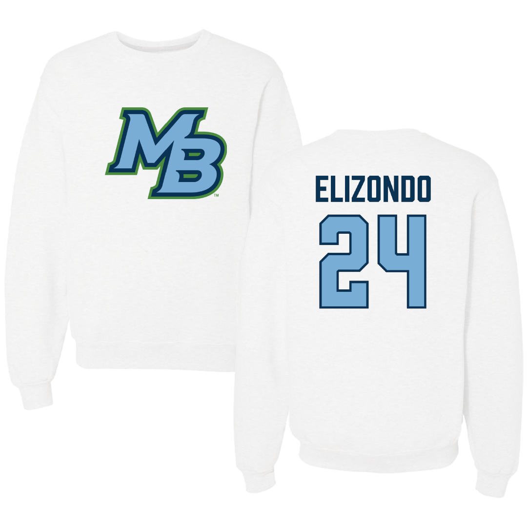 Cal State Monterey Bay Softball White Crewneck - #24 Star Elizondo