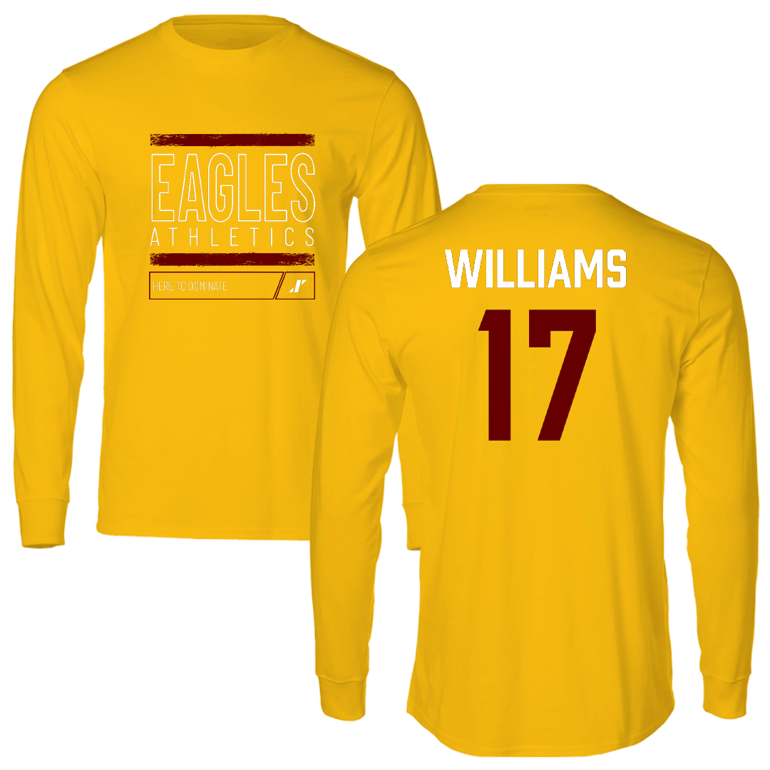 Winthrop University Soccer Gold Dominate Long Sleeve - #17 Mathew Williams