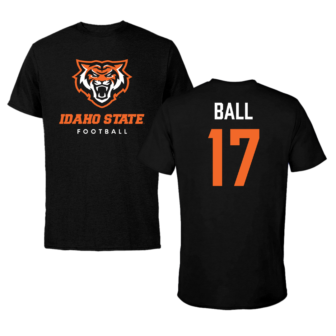 Idaho State University Football Black Performance Tee - #17 Joshua Ball