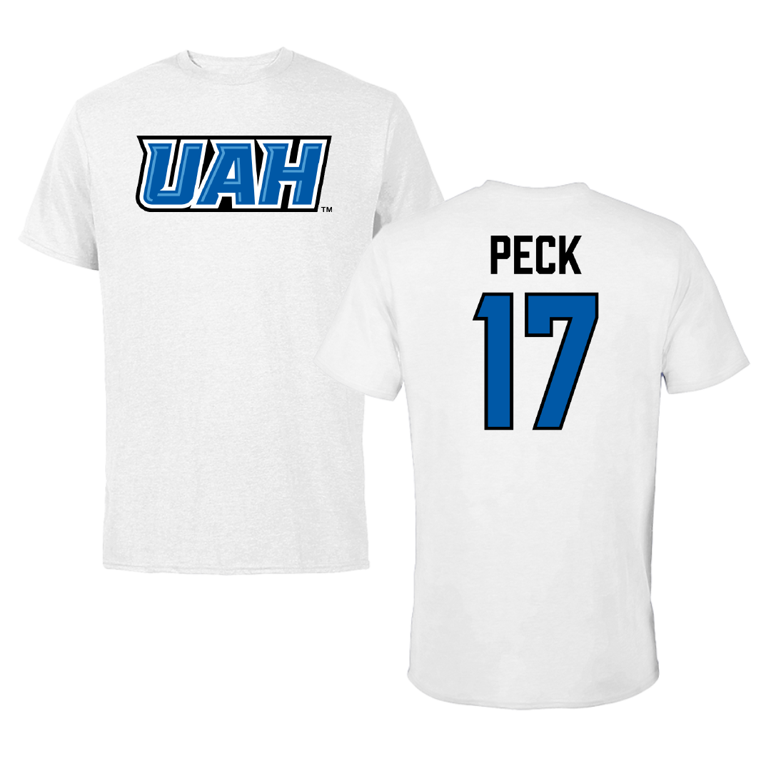 Huntsville Lacrosse (M) White Performance Tee - #17 Connor Peck