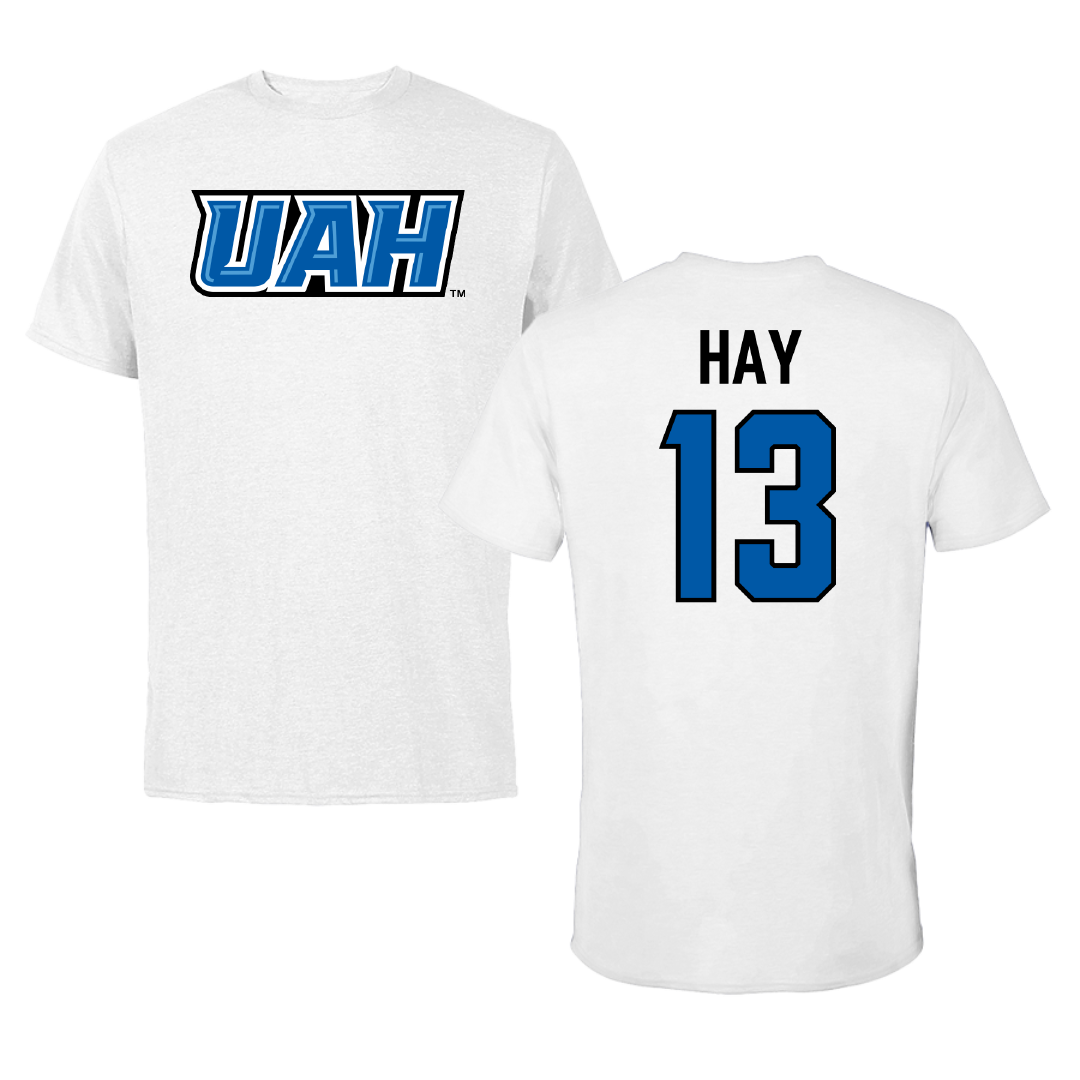 Huntsville Baseball White Performance Tee - #13 Jaxon Hay