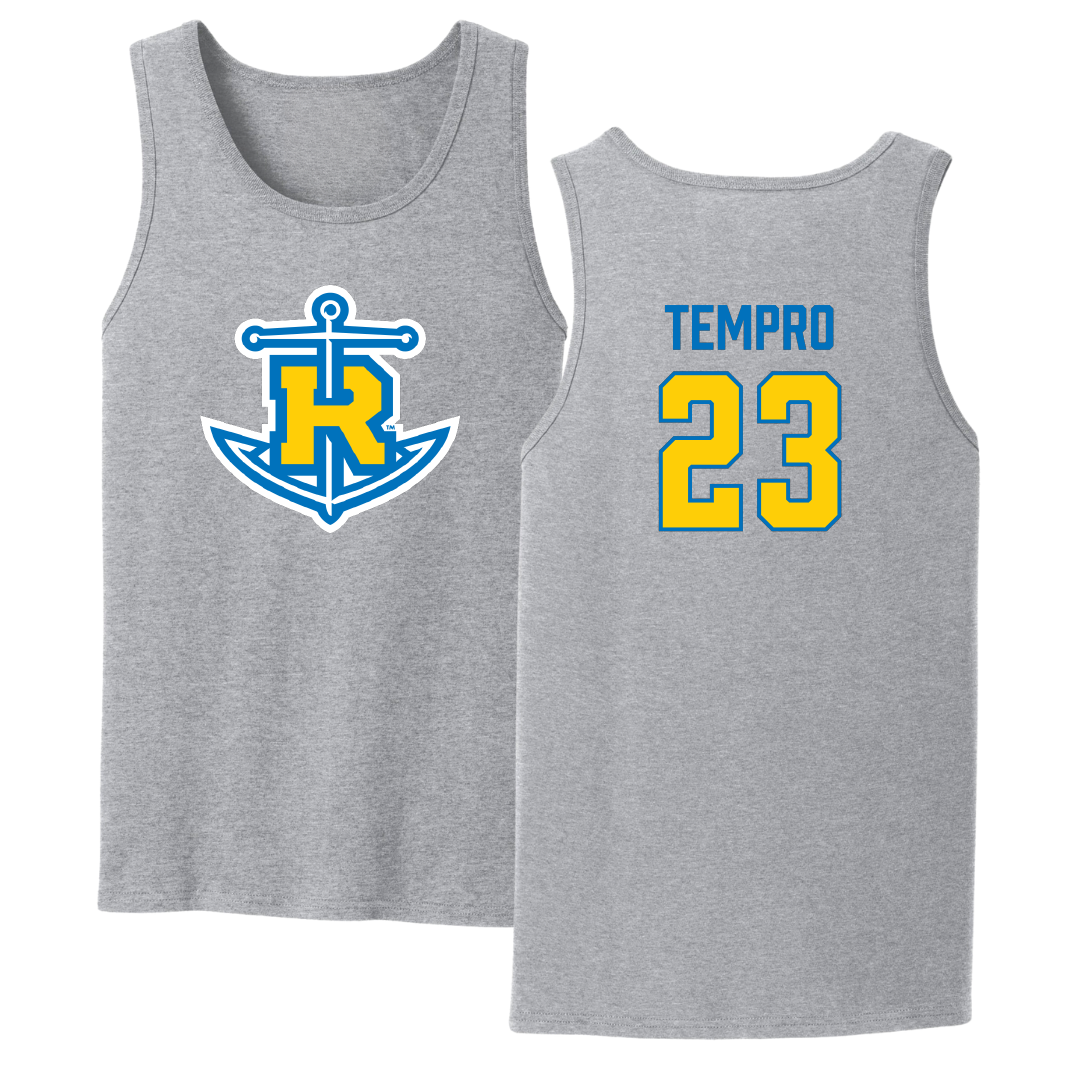 Rollins College Soccer Sport Gray Tank Top - #23 Aiden Tempro