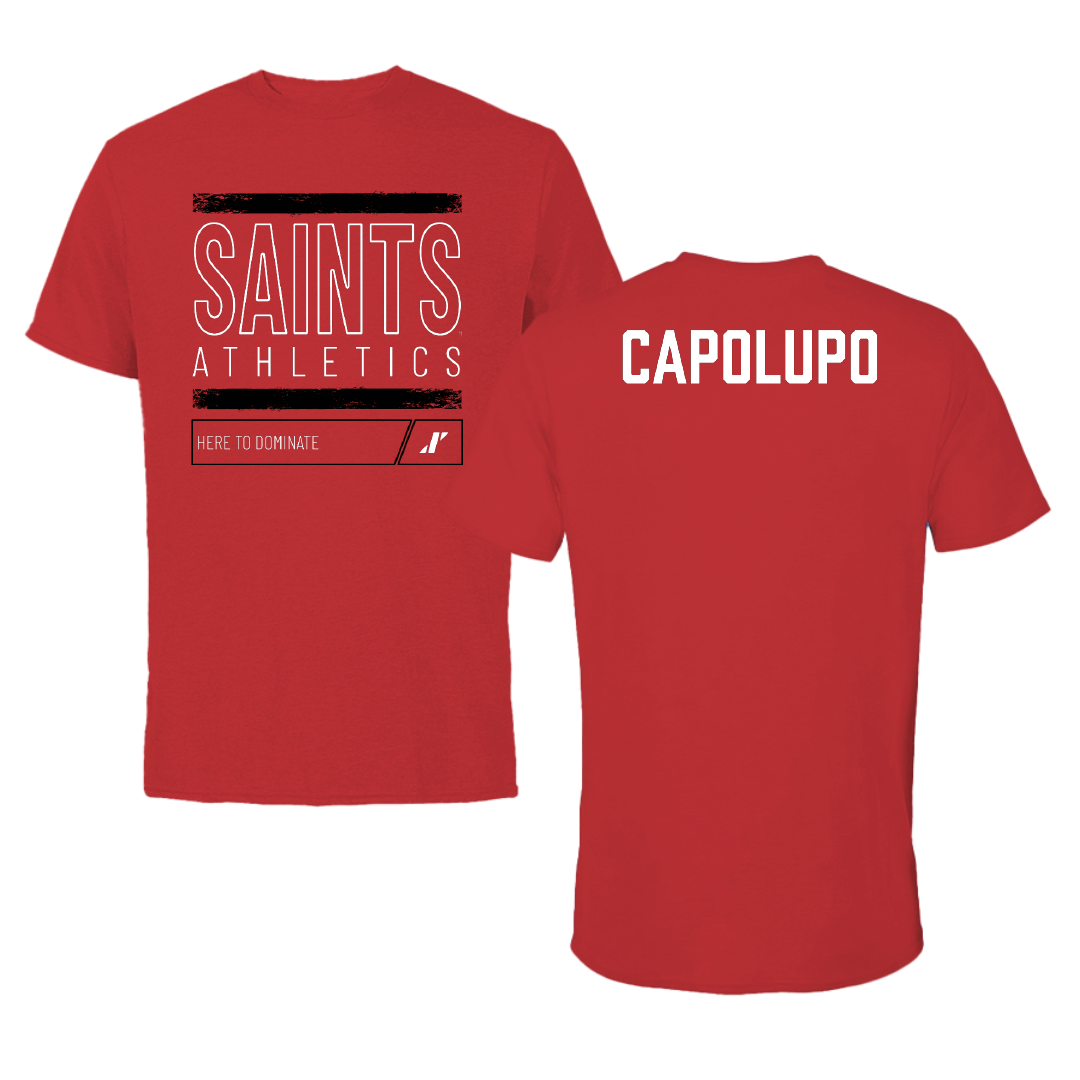 D'Youville University TF and XC Red Dominate Performance Tee - Jenna Capolupo