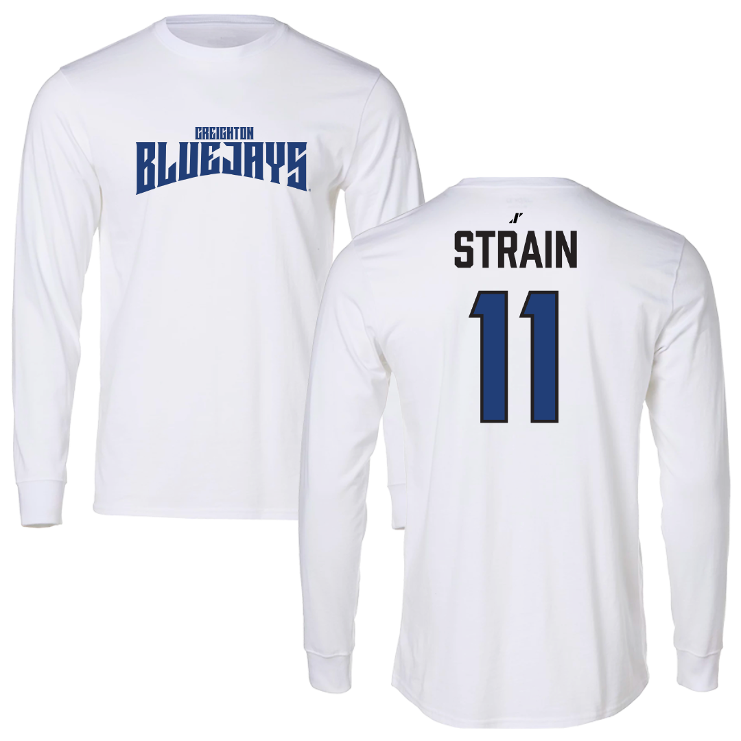 Creighton University Volleyball White Classic Long Sleeve - #11 Emersen Strain