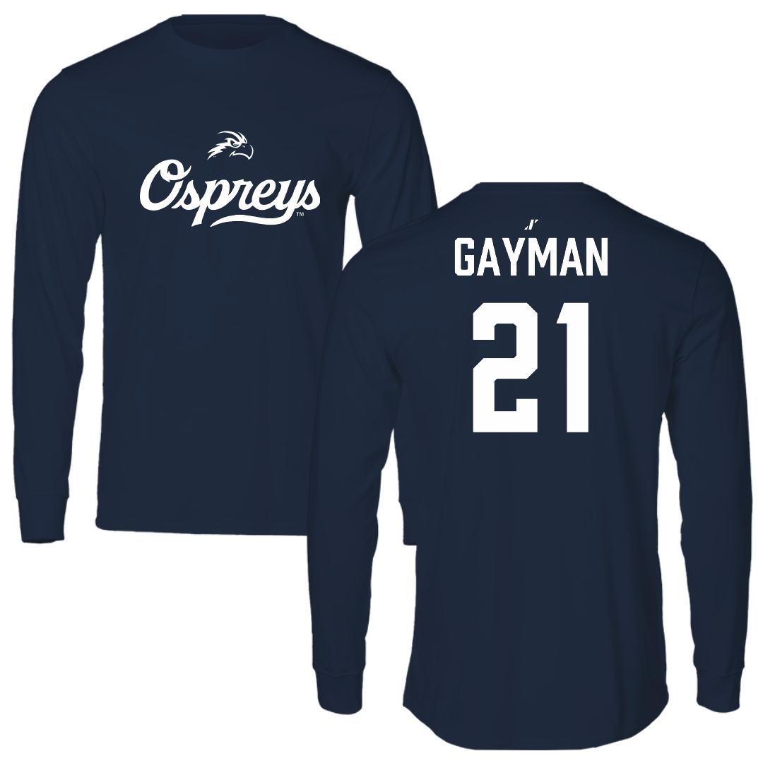 University of North Florida Basketball Navy General Long Sleeve - #21 Dalton Gayman
