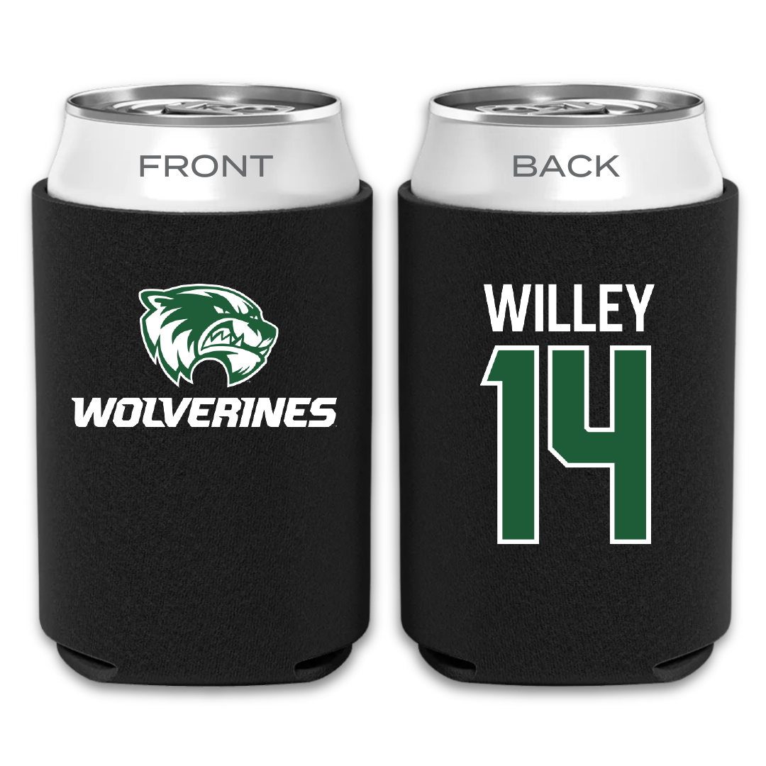 Utah Valley University Soccer Black Can Cooler - #14 Keith Willey