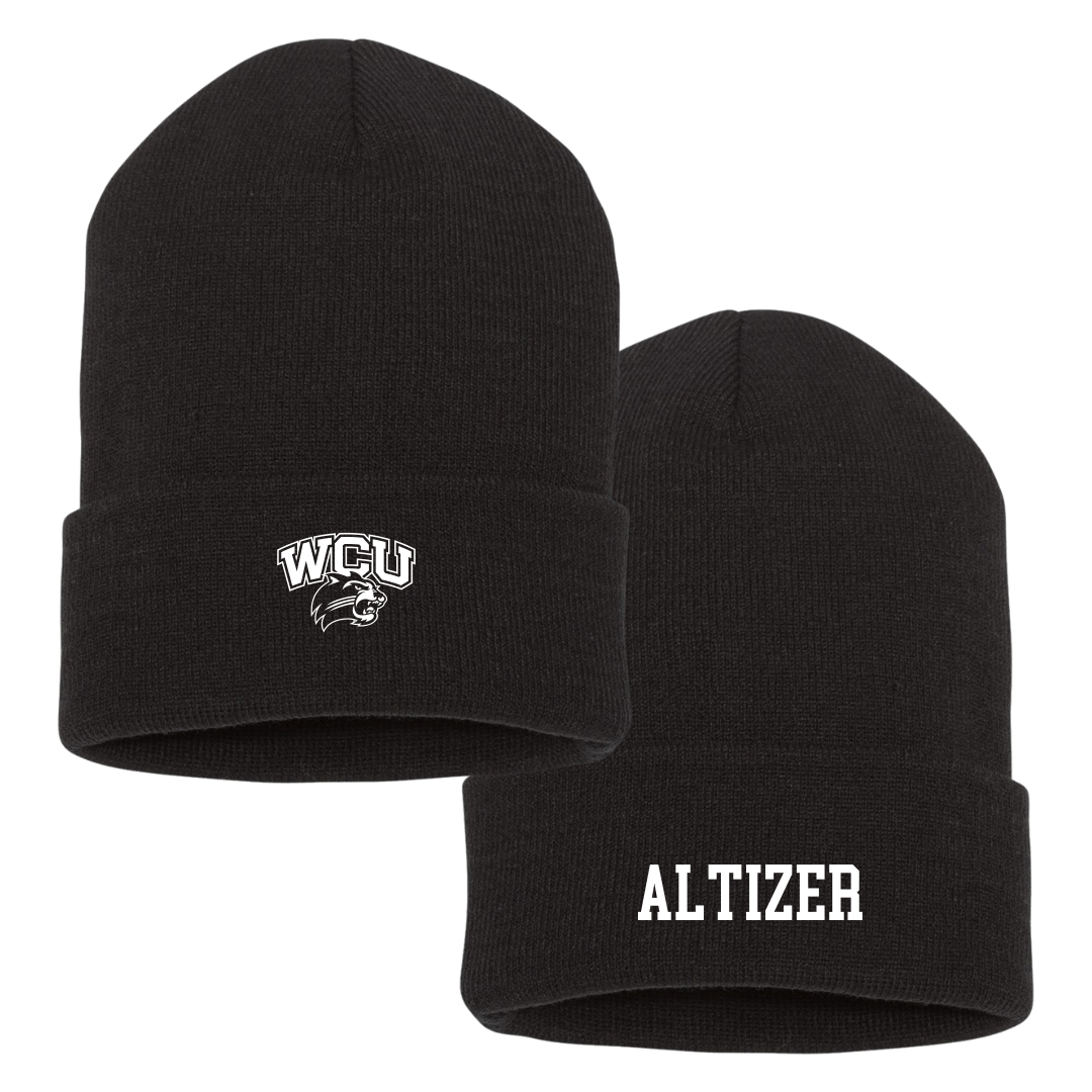 Western Carolina University Soccer (W) Black Beanie - #27 Adrienne Altizer