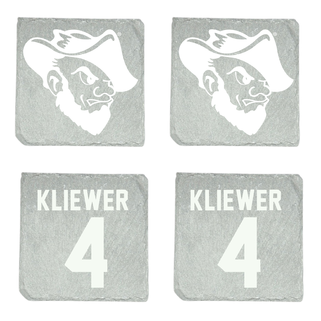 South Dakota Mines Basketball Stone Coaster (4 Pack)  - #4 Nolan Kliewer