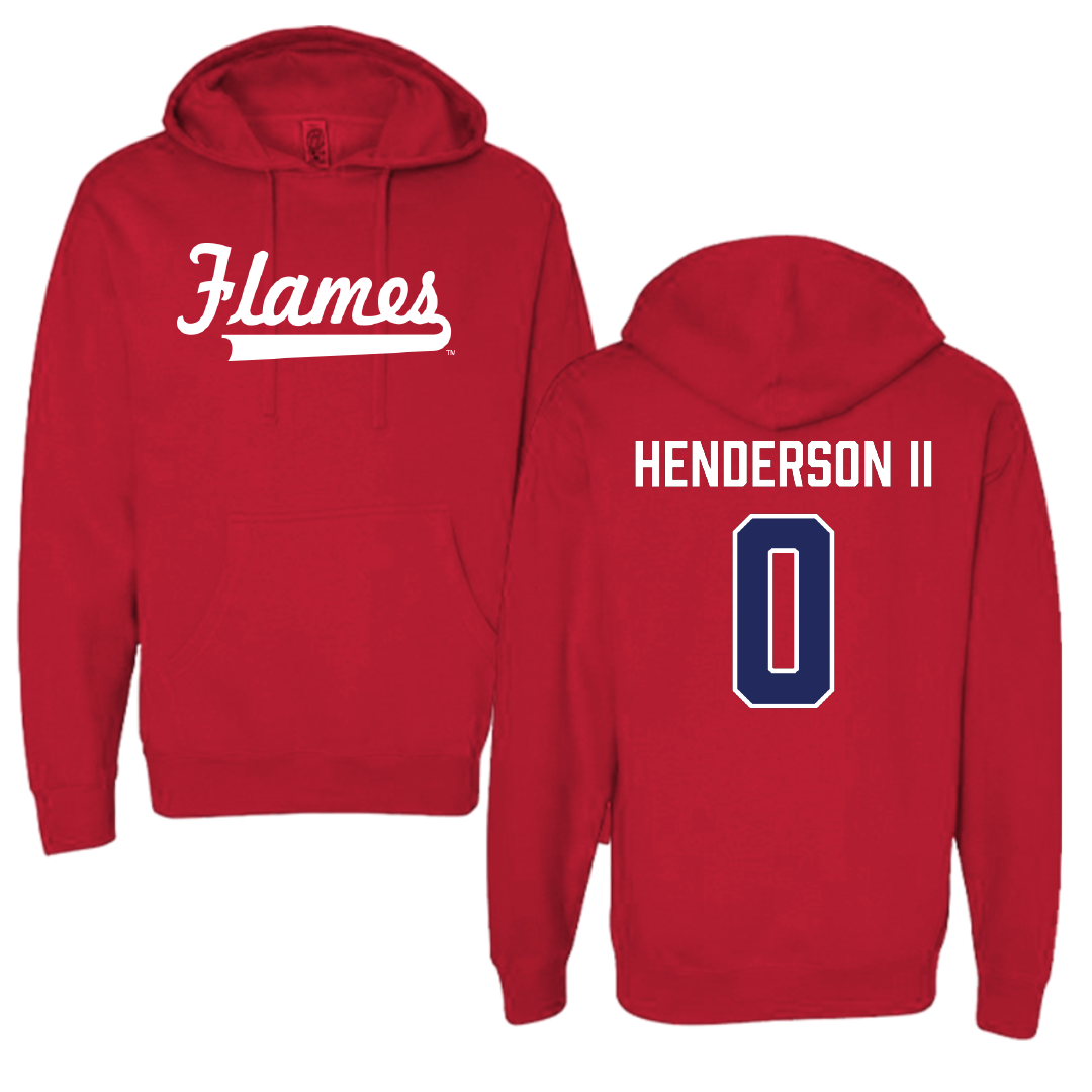 UIC Basketball Red Hoodie - #0 Ahmad Henderson II
