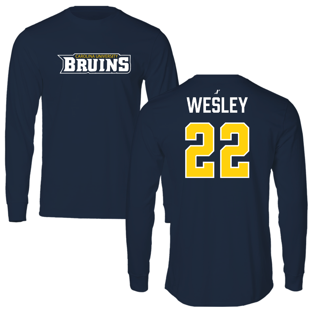 Carolina University Baseball Navy Long Sleeve - #22 Nathan Wesley