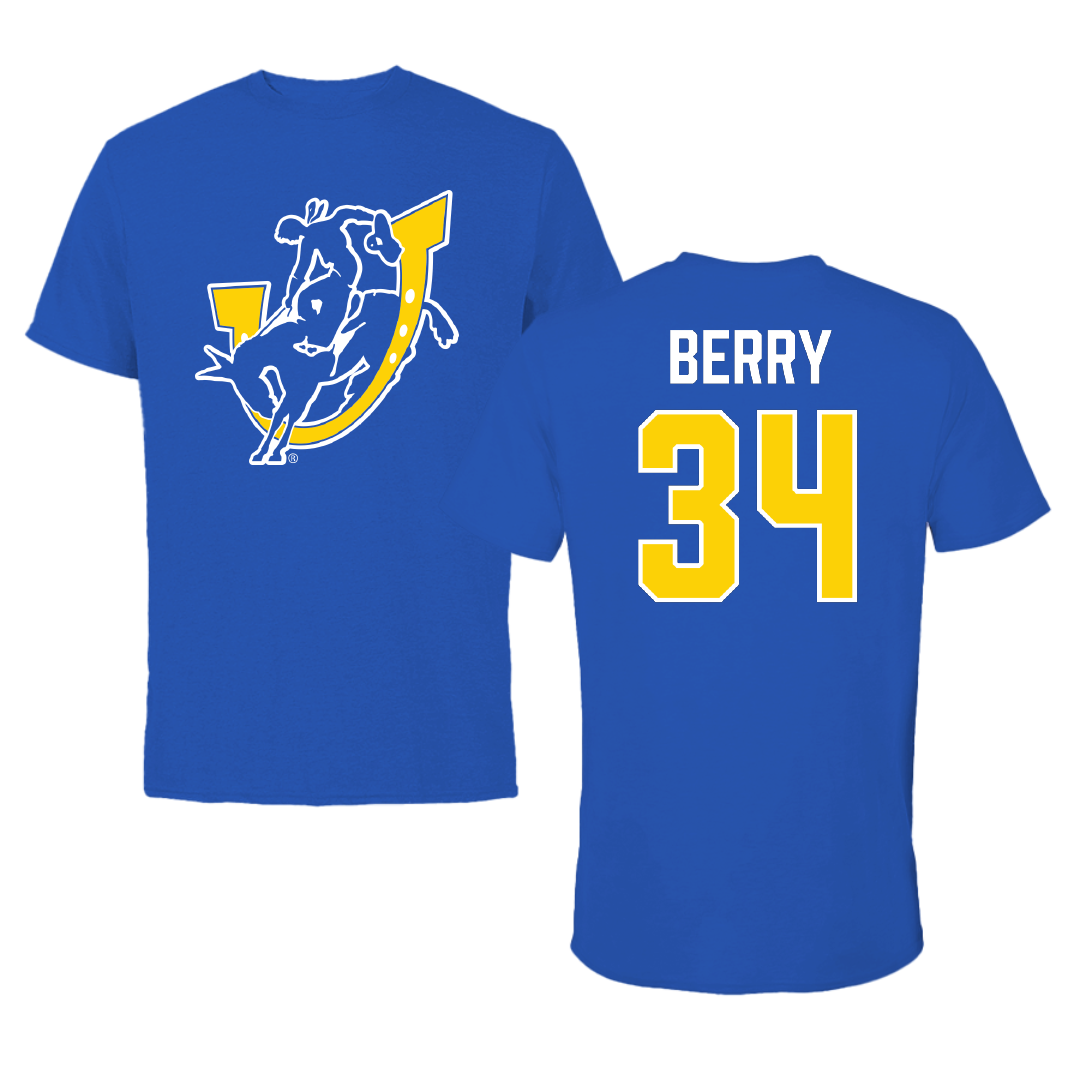 Southern Arkansas University Baseball Blue Tee - #34 Eli Berry