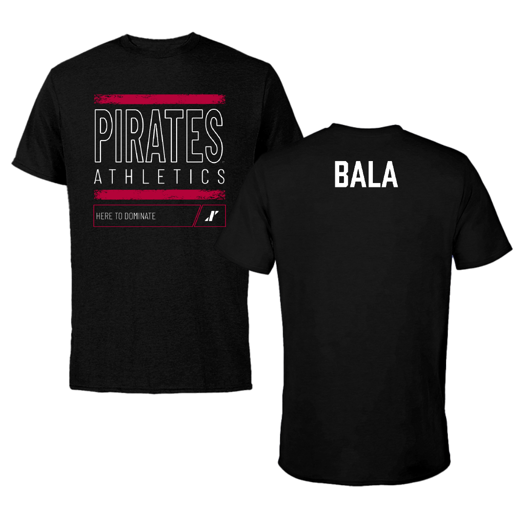 Whitworth University TF and XC Black Dominate Performance Tee - Gage Bala