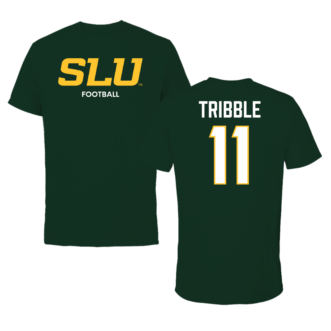 Southeastern Louisiana University Football Forest Green Tee - #11 Nolan Tribble
