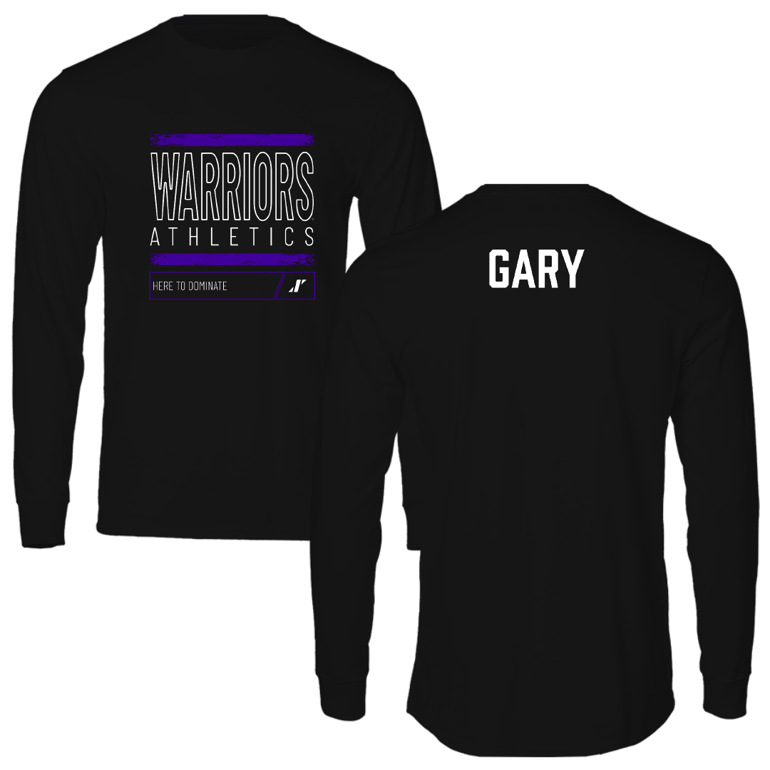 Winona State University Tennis Black Dominate Performance Long Sleeve - Skylar Gary