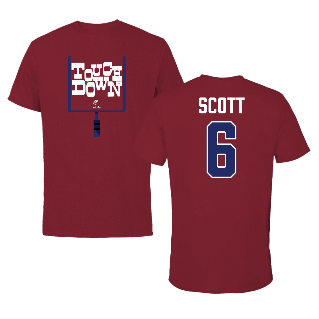 South Carolina State University Football Cardinal Touchdown Tee - #6 Brenyen Scott