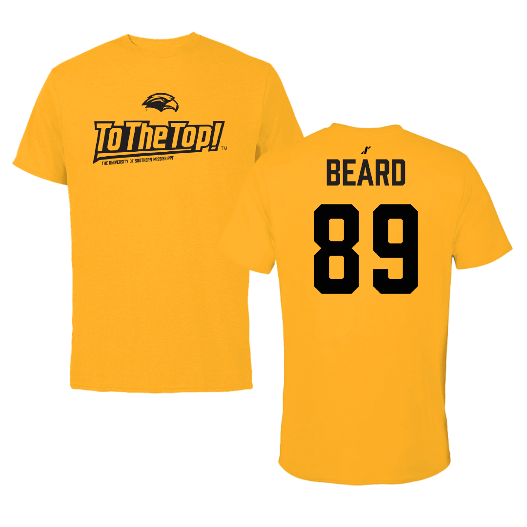 The University of Southern Mississippi Football Gold General Tee - #89 Luke Beard