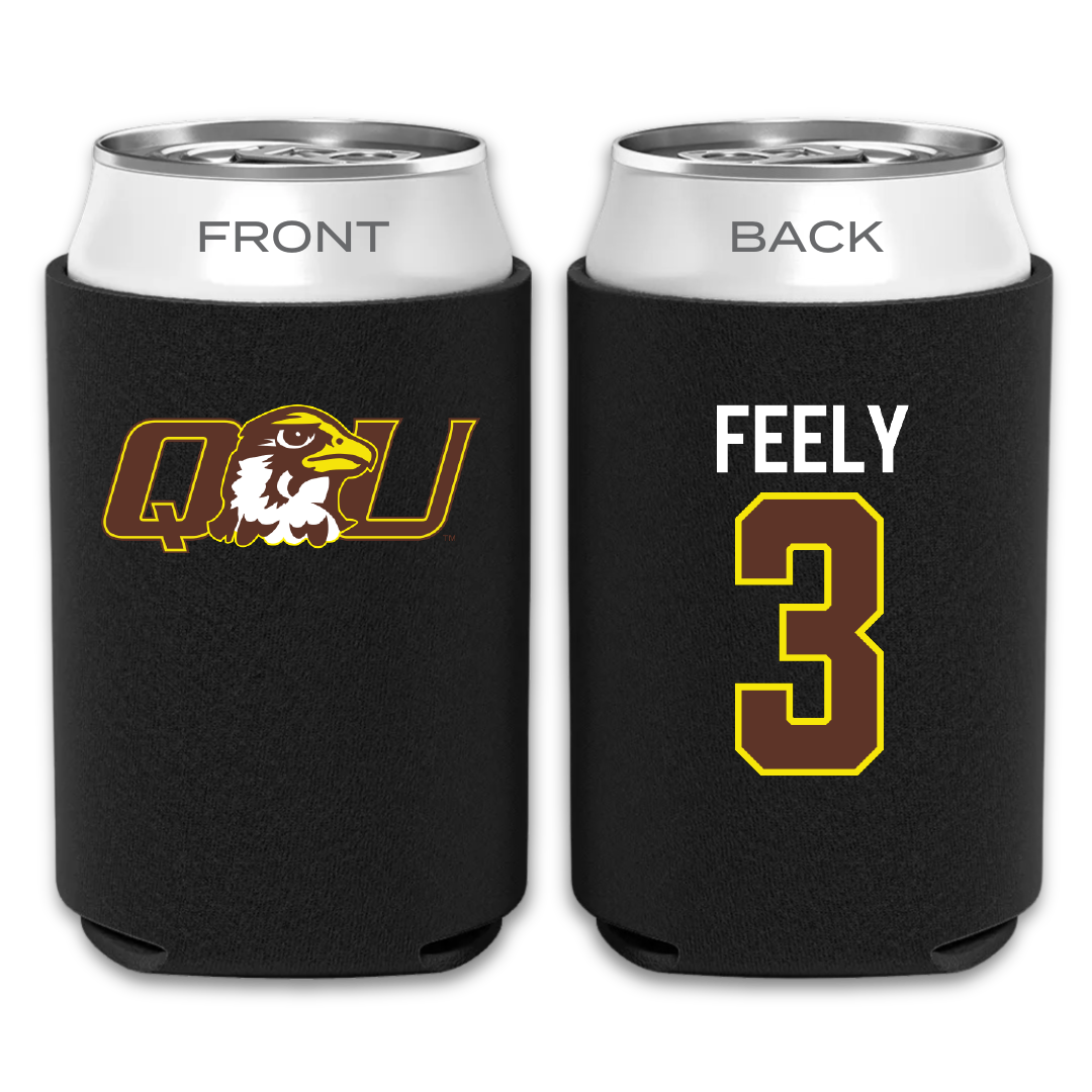 Quincy University Volleyball Black Can Cooler - #3 Dylan Feely
