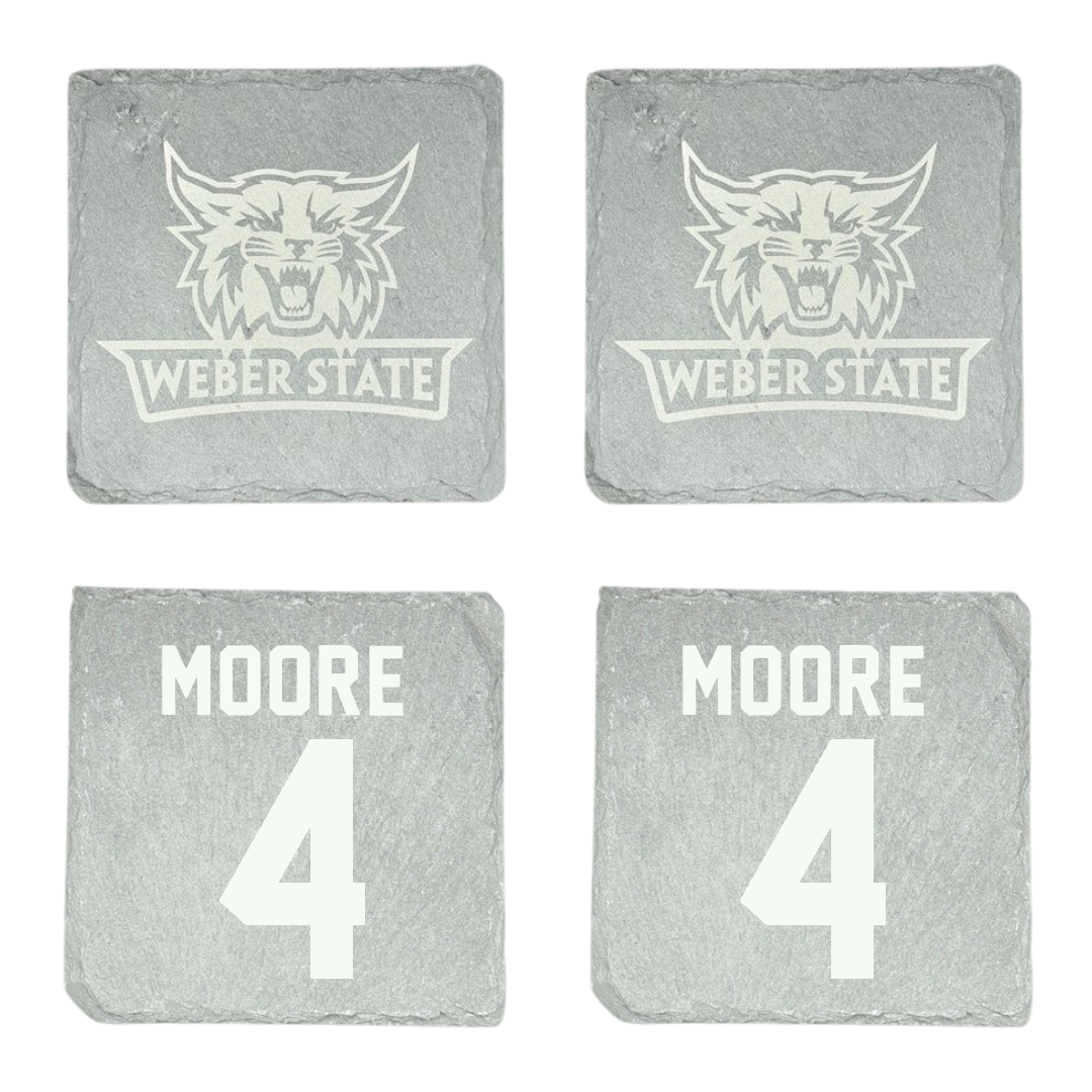 Weber State University Basketball Stone Coaster (4 Pack)  - #4 Anthony Moore