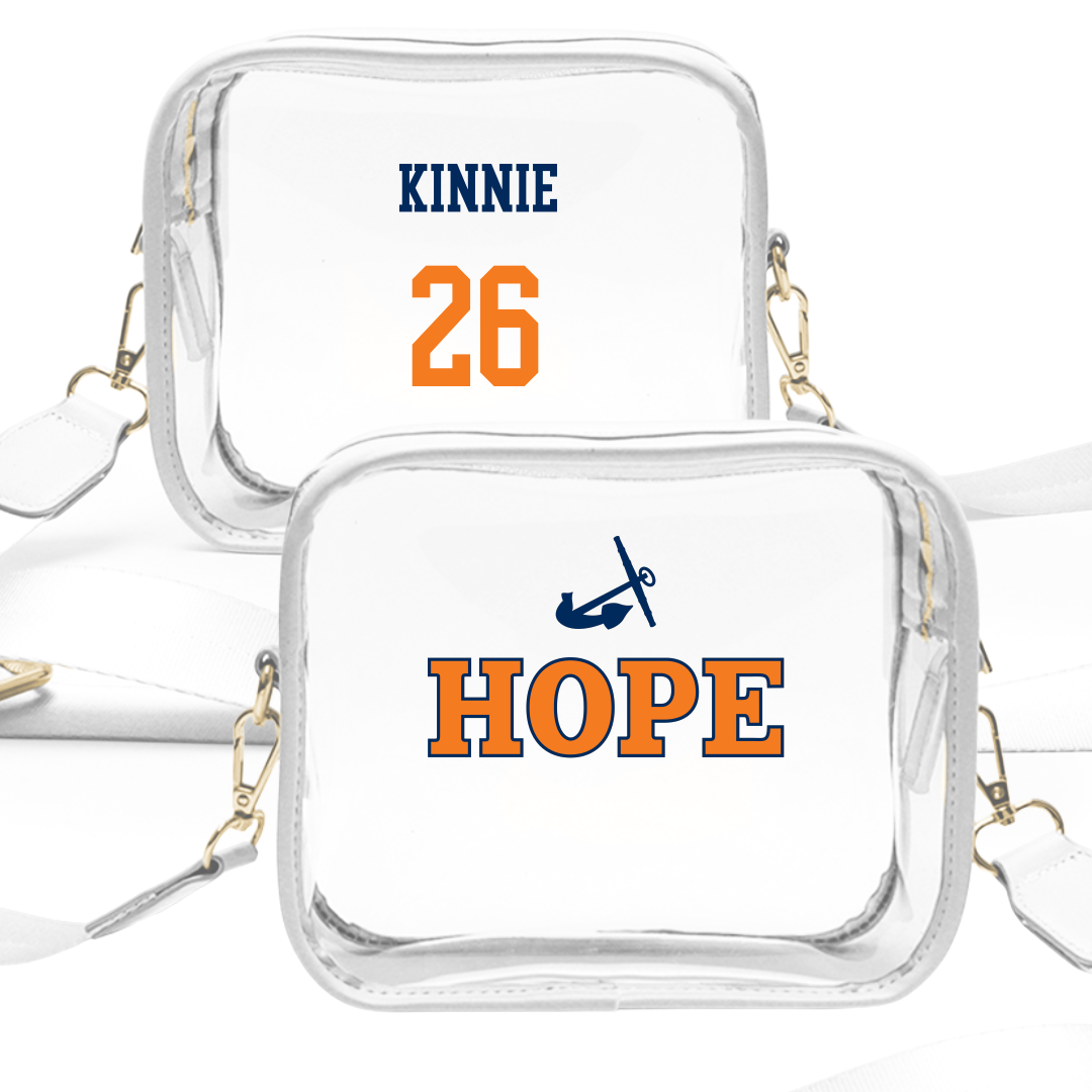 Hope College Baseball White Clear Stadium Bag - #26 Colton Kinnie