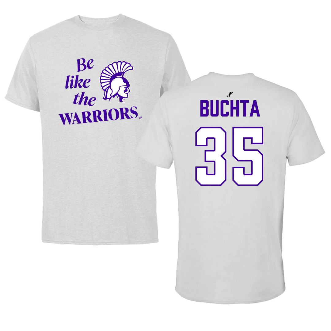 Winona State University Baseball Light Gray Be Like Us Tee - #35 Ryan Buchta