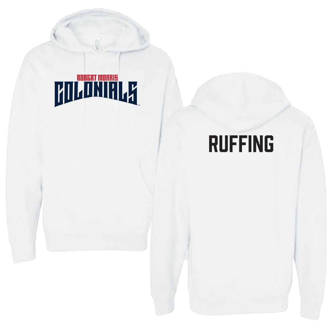 Robert Morris University TF and XC White Classic Hoodie - Clare Ruffing