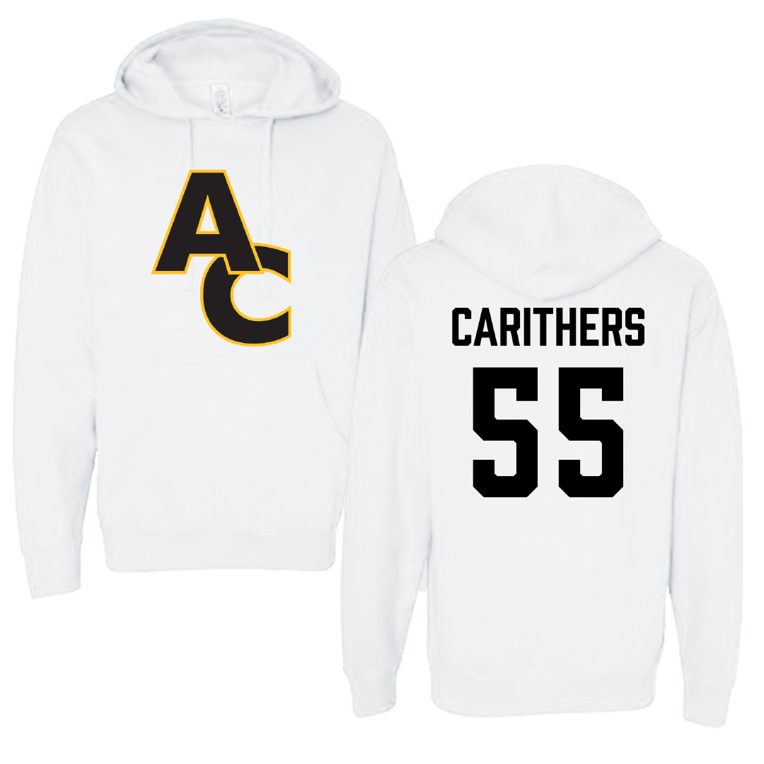Adrian College Lacrosse (M) White Hoodie - #55 Noah Carithers