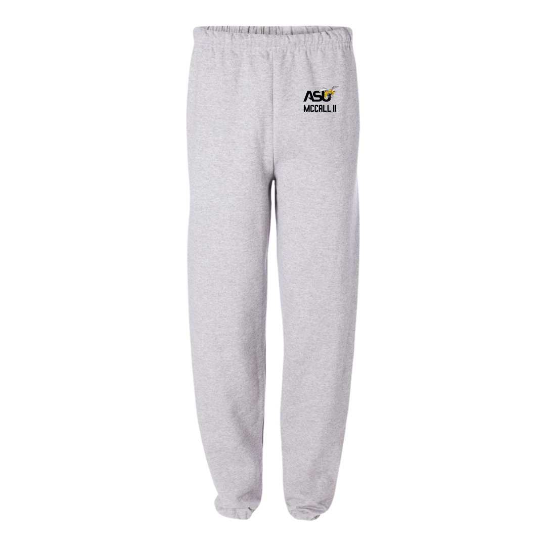Alabama State University Football Light Gray Sweatpants - #38 Stewart McCall II