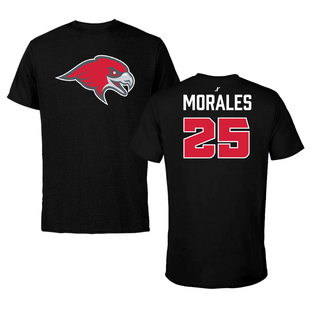 Montclair State University Basketball (M) Black Tee - #25 Jacob Morales