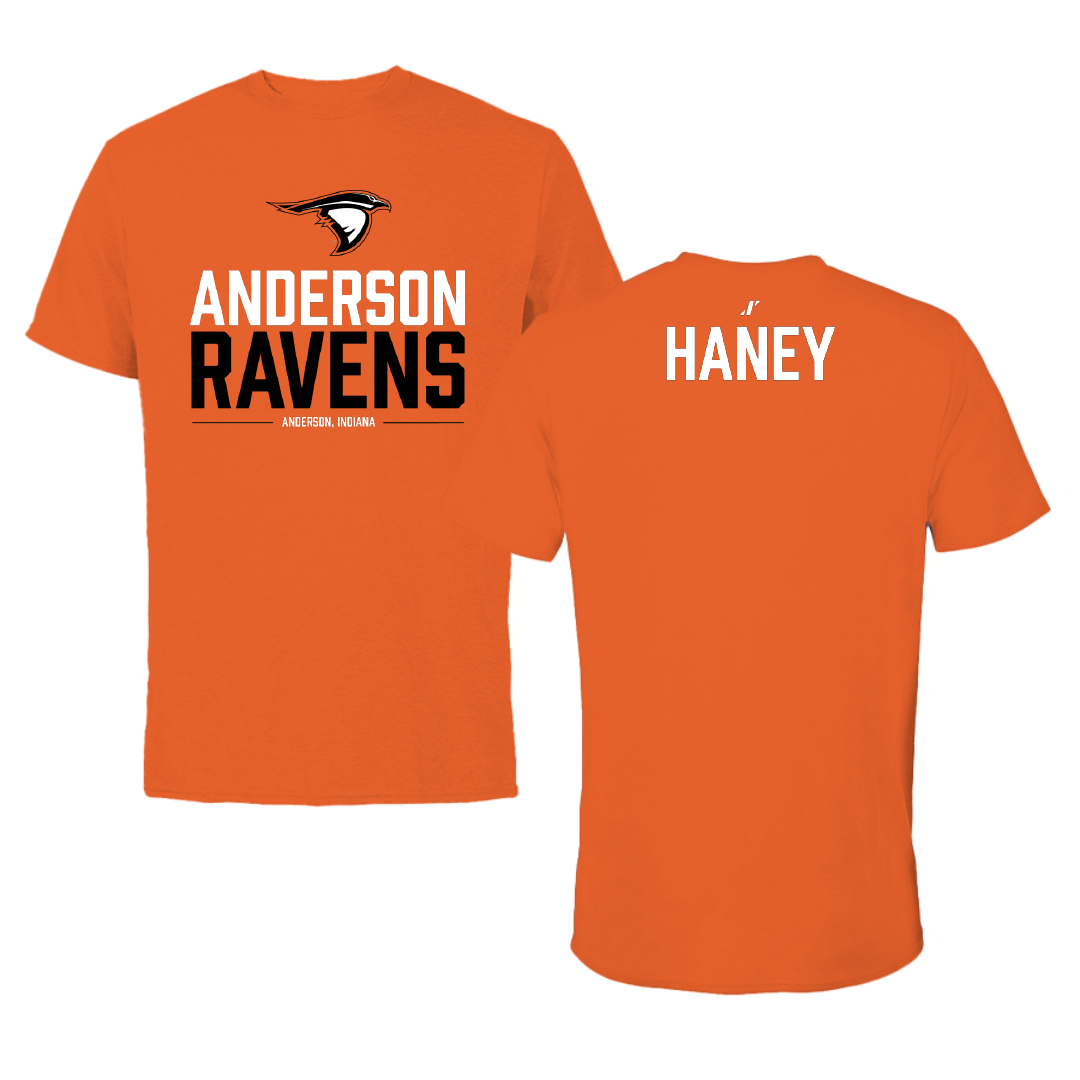 Anderson University (Indiana) Swimming & Diving Orange General Performance Tee - Reid Haney
