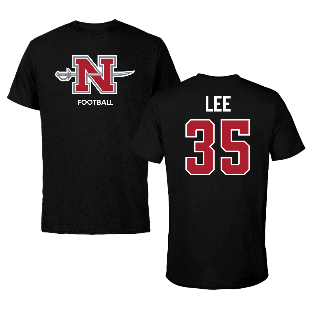 Nicholls State University Football Black Mascot Tee - #35 Ethan Lee