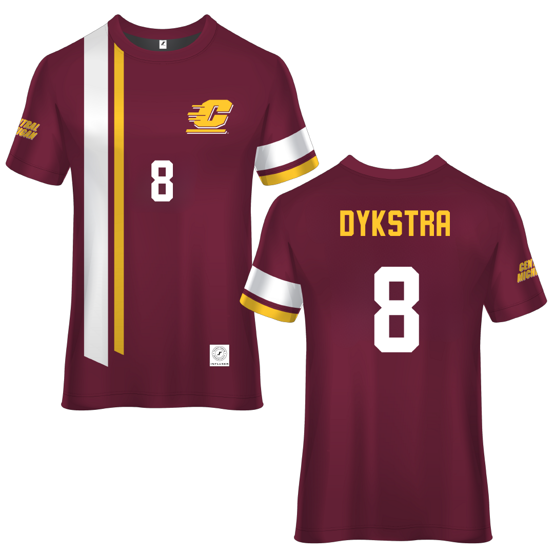 Central Michigan University Maroon Soccer Jersey - #8 Ella Dykstra