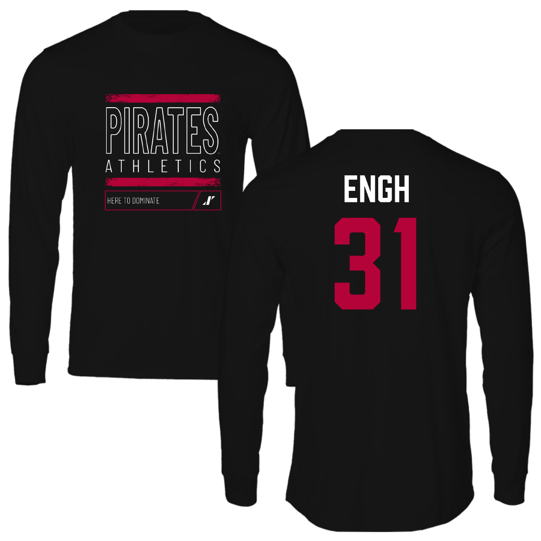 Whitworth University Baseball Black Dominate Long Sleeve - #31 Zach Engh