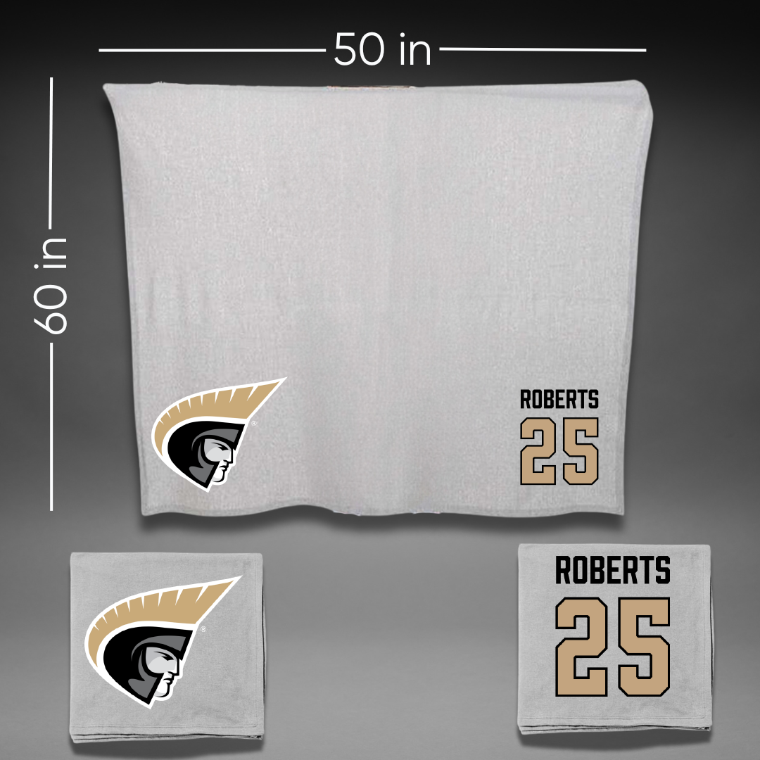 Anderson University (South Carolina) Baseball Gray Blanket - #25 Carson Roberts
