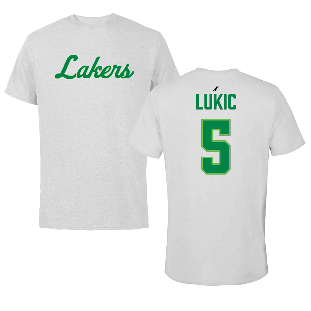 Roosevelt University Basketball Light Gray Tee - #5 Jacqui Lukic