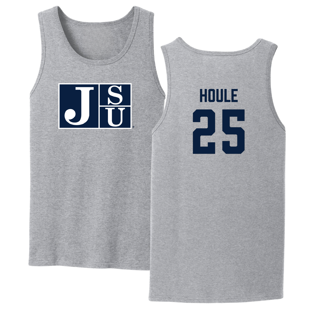 Jackson State University Soccer Sport Gray Tank Top - #25 Olla Houle