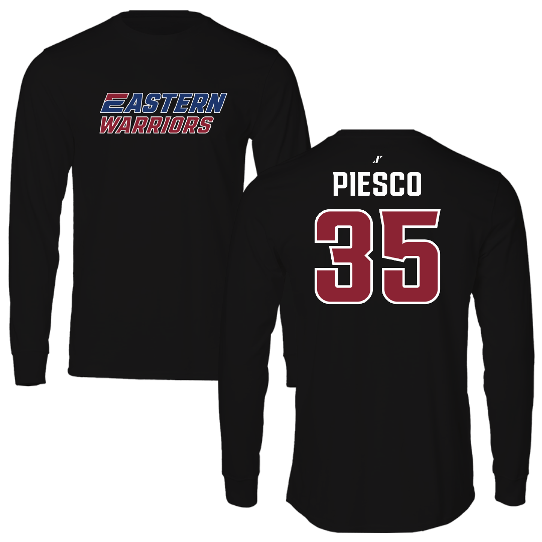 Eastern Connecticut State University Lacrosse (M) Black Long Sleeve - #35 Cooper Piesco