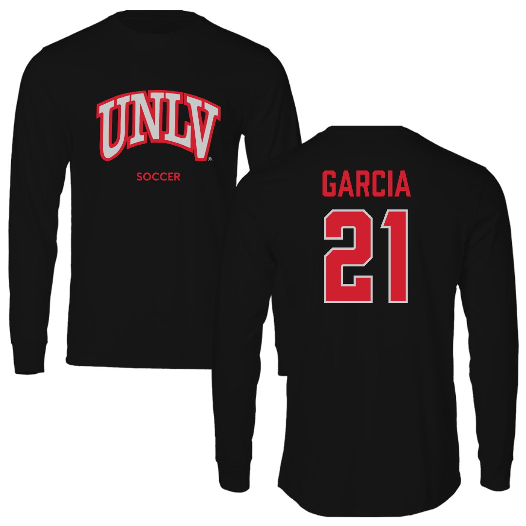University of Nevada-Las Vegas Soccer (W) Black Performance Long Sleeve - #21 Felicity Garcia