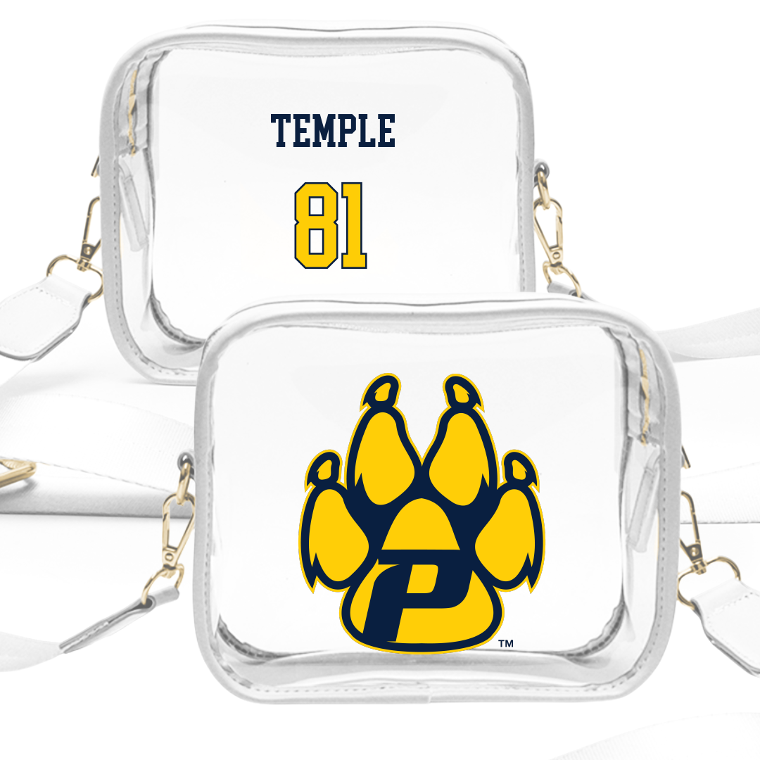 Pace University Football White Clear Stadium Bag - #81 Elijah Temple