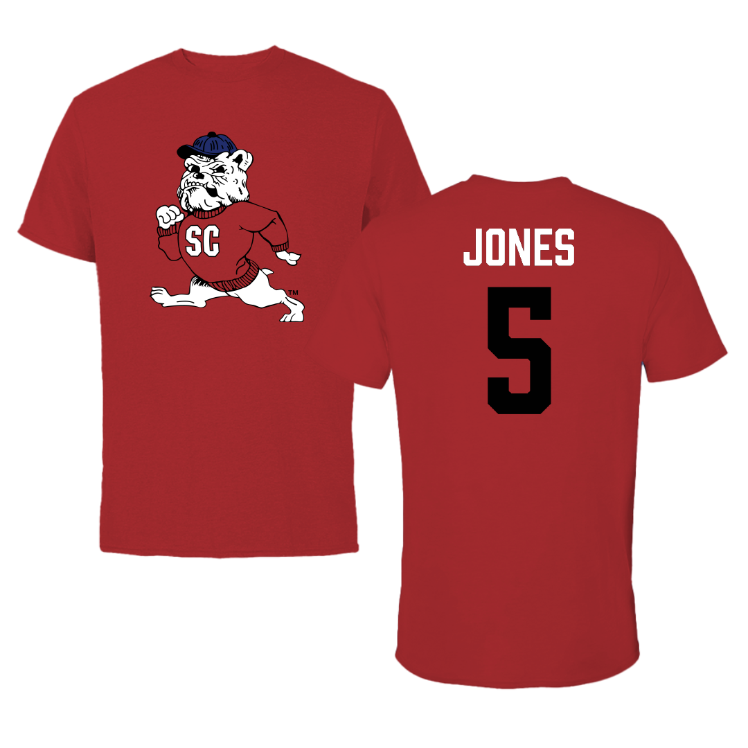 South Carolina State University Football Canvas Red Tee - #5 Tyler Jones