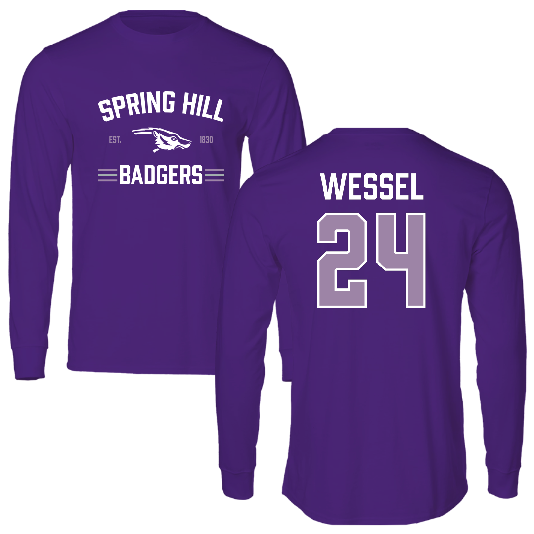 Spring Hill College Soccer Purple General Long Sleeve - #24 Ashlyn Wessel
