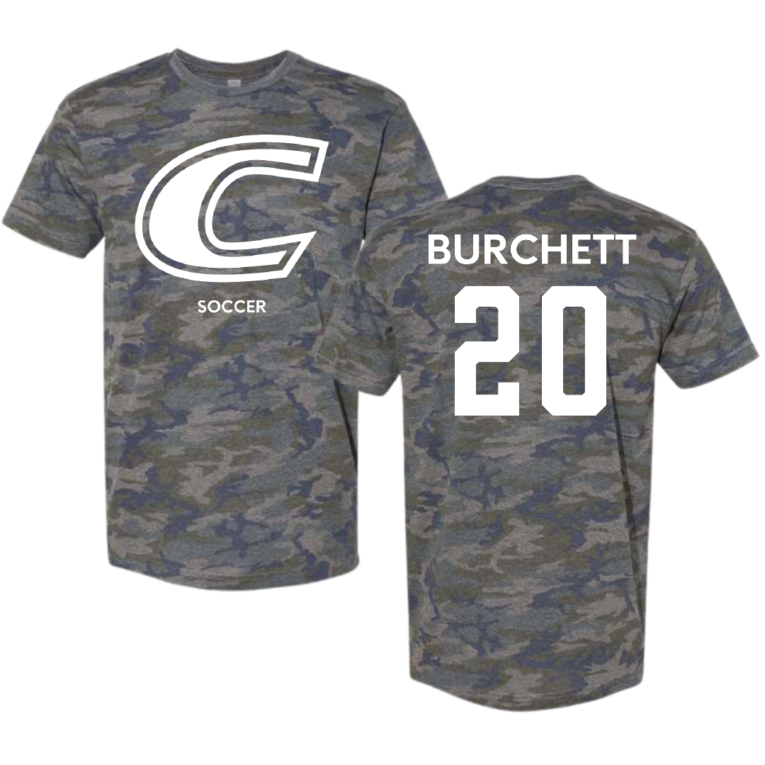 Centre College Soccer (W) Vintage Camo Tee - #20 Lily Burchett