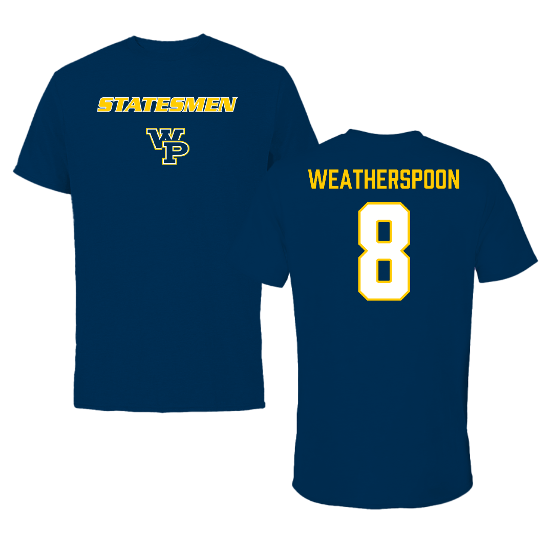William Penn University Football Navy Tee - #8 Brian Weatherspoon