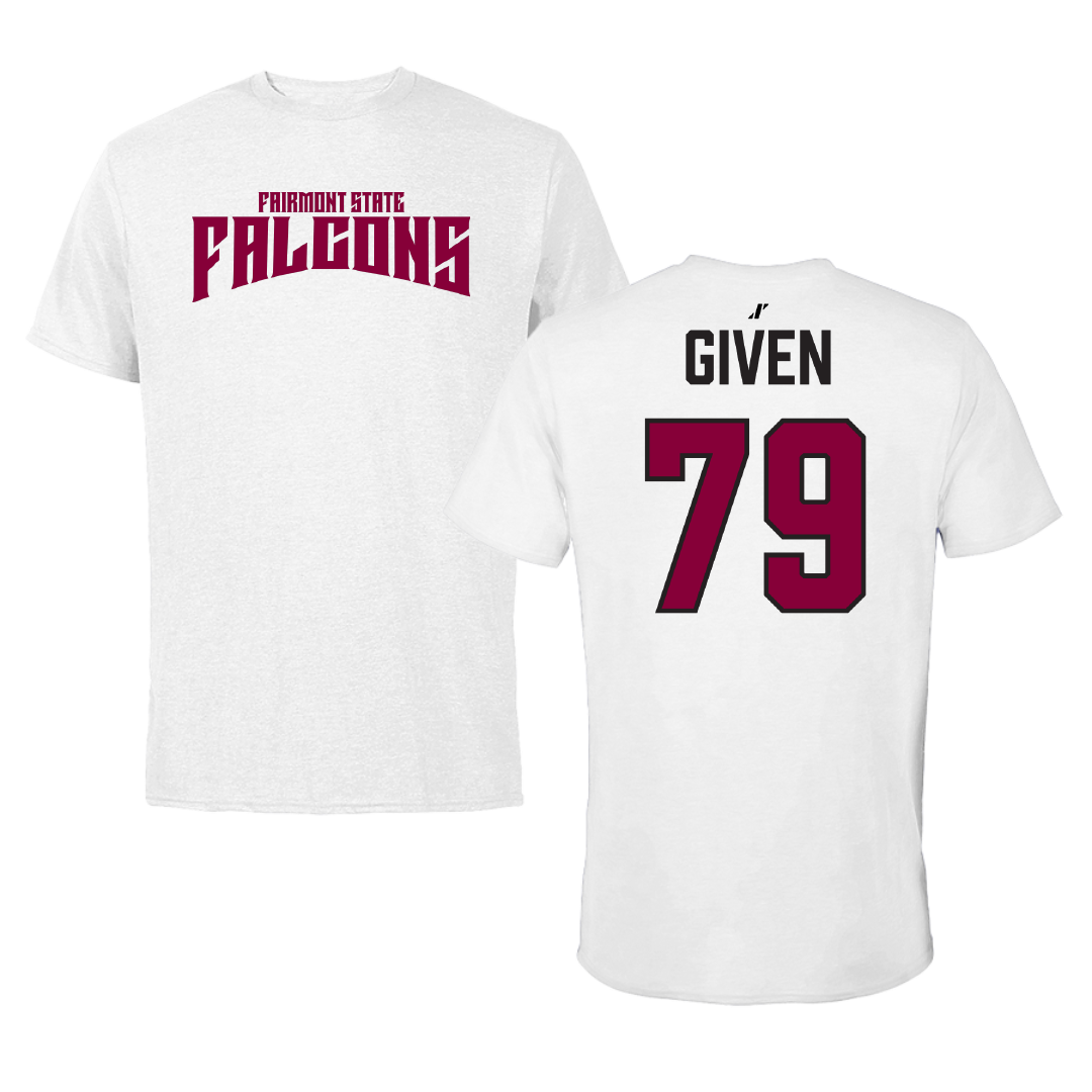 Fairmont State University Football White Classic Performance Tee - #79 Luke Given