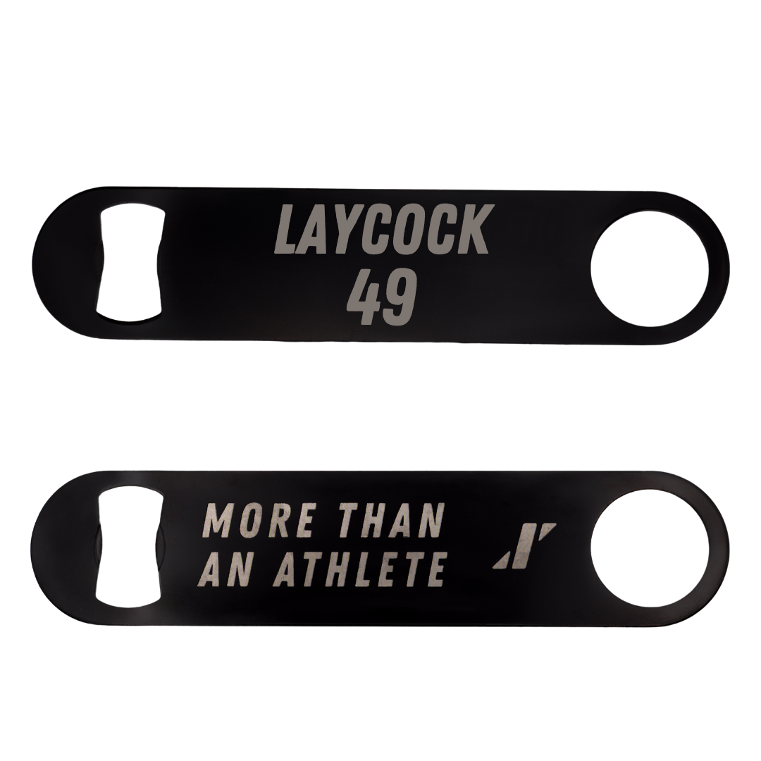 Salt Lake Community College Baseball Black Bottle Opener - #49 Austin Laycock