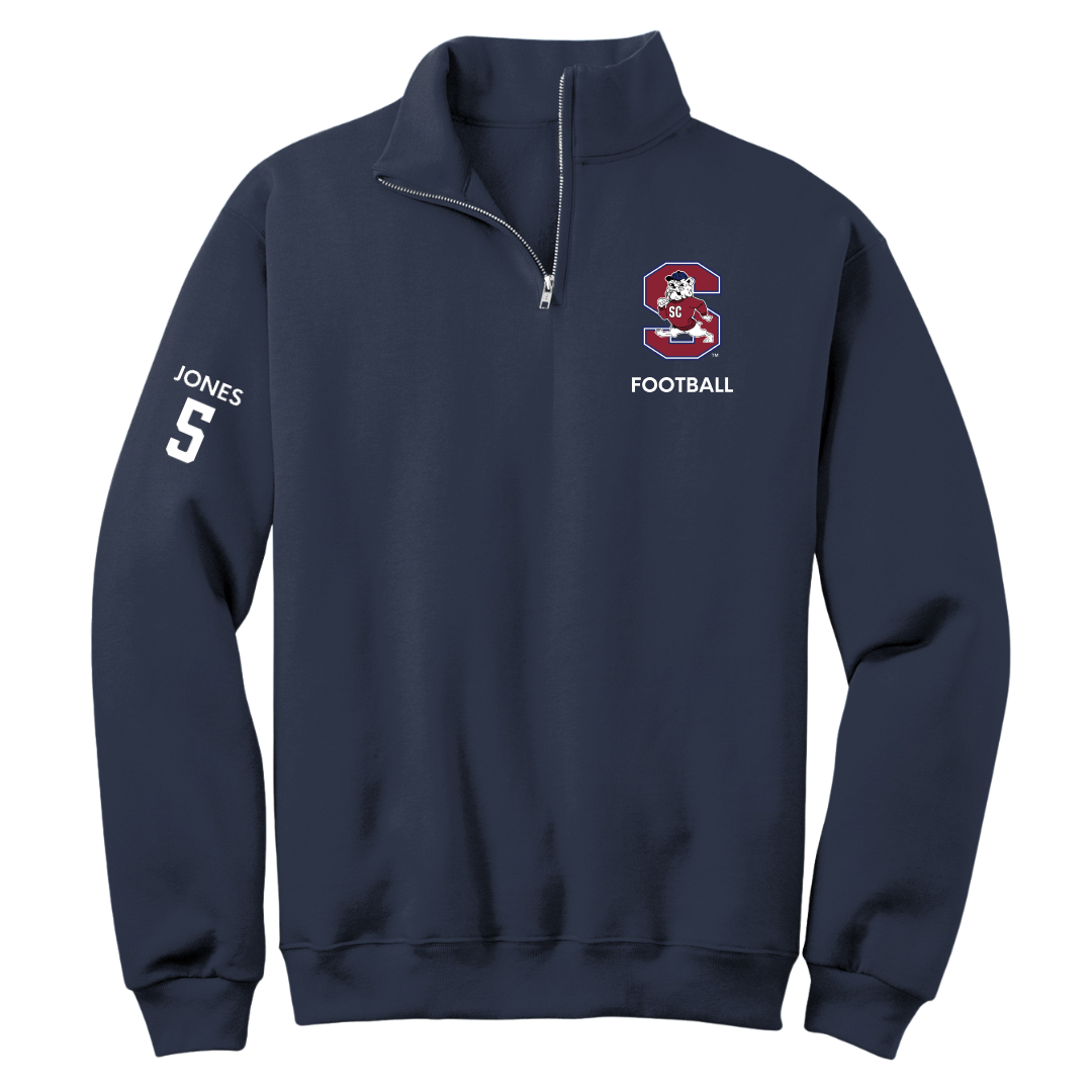 South Carolina State University Football Navy Quarter-Zip - #5 Tyler Jones