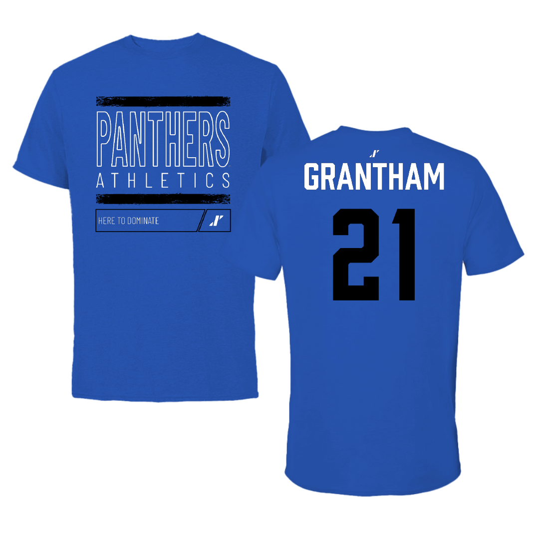Georgia State University Baseball Blue Dominate Performance Tee - #21 Lucas Grantham