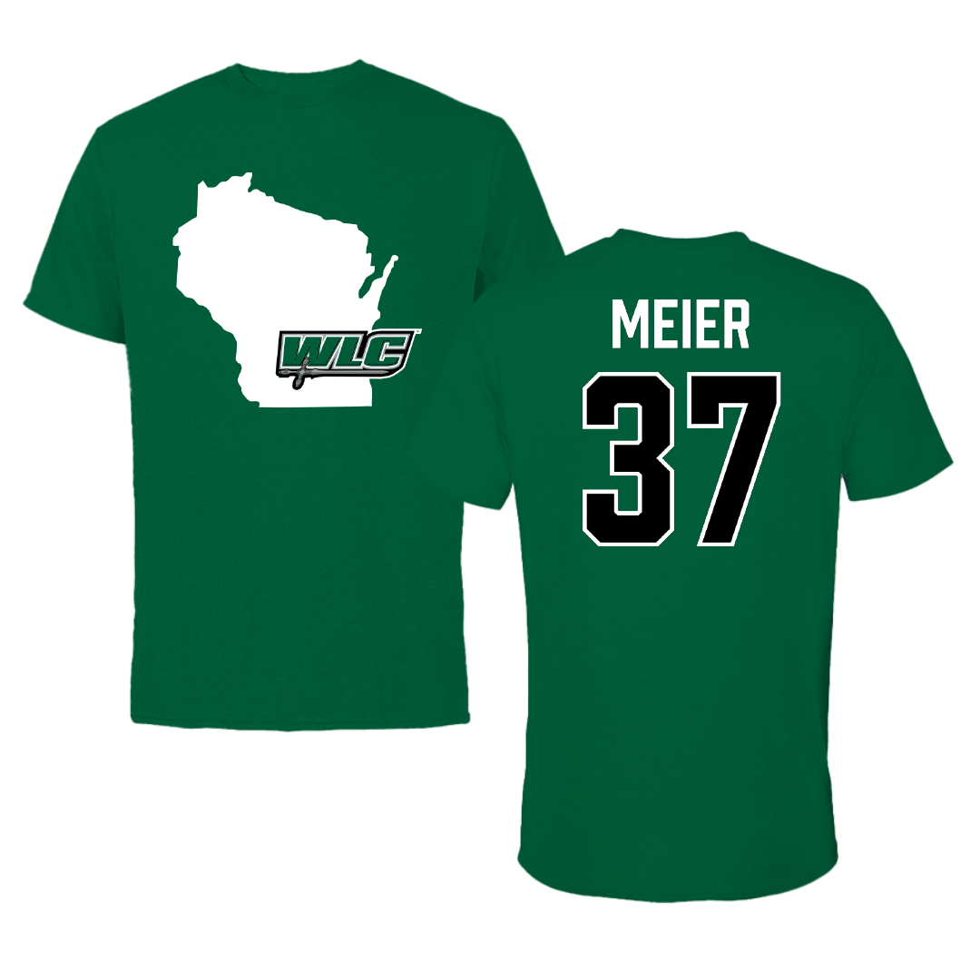 Wisconsin Lutheran College Baseball Green State Tee - #37 Adam Meier