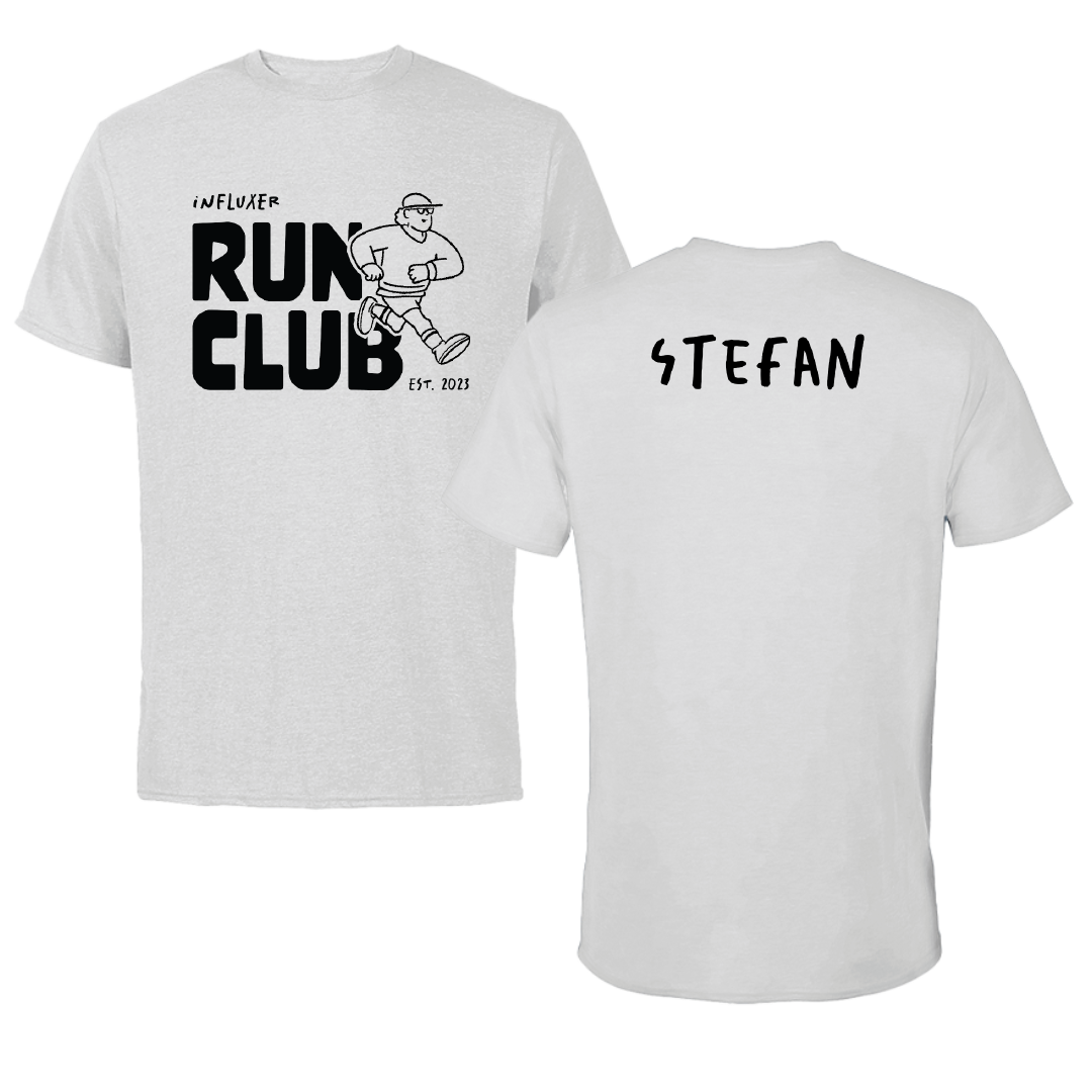 Boise State University TF and XC Light Gray Influxer Run Club Tee - Emily Stefan