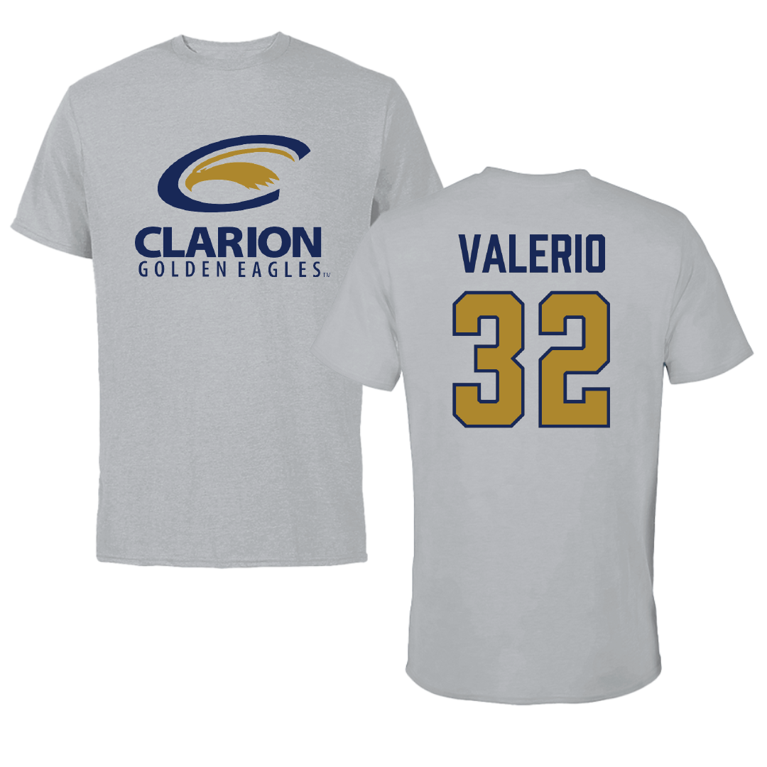 PennWest Clarion Soccer Sport Gray Tee - #32 Mia Valerio